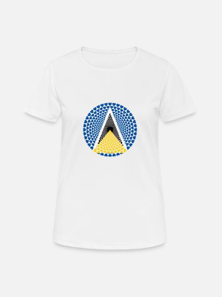 Saint Lucia Saint Lucia Love HEART Mandala - Women's Breathable T-Shirt - white