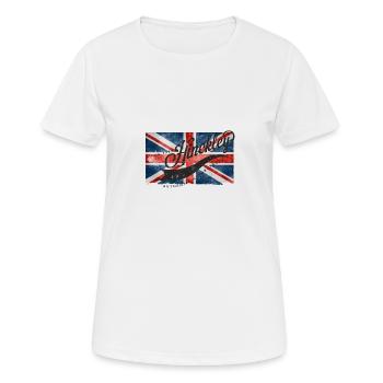 Hinkley Union Jack - Frauen T-Shirt atmungsaktiv - Weiß - Vorne - AI Model Female 172 dark (172cm)
