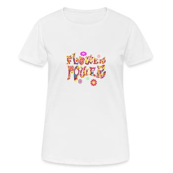 flower power hippie 3 - Women's Breathable T-Shirt - white - Front - AI Model Female 172 dark (172cm)