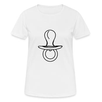 Schnuller Baby Schwangerschaft Geschenk Kleinkind - Frauen T-Shirt atmungsaktiv - Weiß - Vorne - AI Model Female 172 dark (172cm)