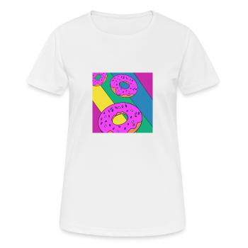 Donut - T-shirt respirant Femme - blanc - Devant - AI Model Female 172 dark (172cm)