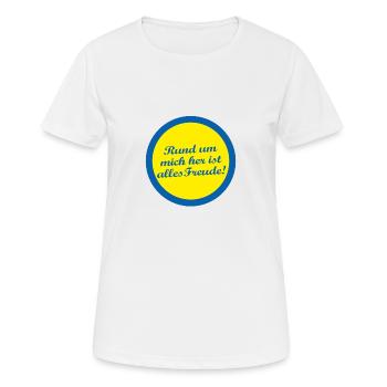 Tout autour de moi tout est joie ! - T-shirt respirant Femme - blanc - Devant - AI Model Female 172 dark (172cm)