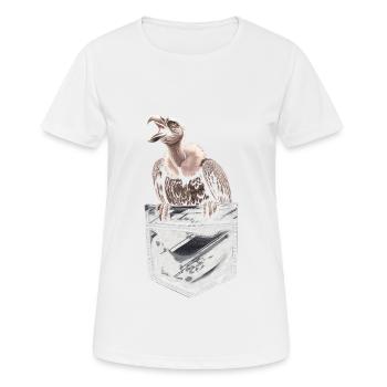 Geier - Frauen T-Shirt atmungsaktiv - Weiß - Vorne - AI Model Female 172 dark (172cm)