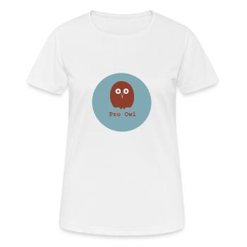 Pro Owl, Pro Eule, Pro Waldbewohner - Frauen T-Shirt atmungsaktiv - Weiß - Vorne - AI Model Female 172 dark (172cm)