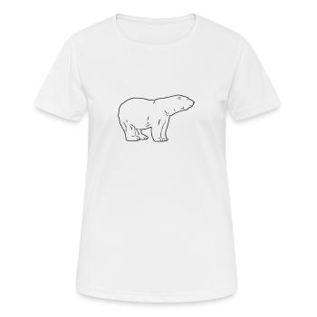 Polar Bear - Eisbär - Frauen T-Shirt atmungsaktiv - Weiß - Vorne - AI Model Female 172 dark (172cm)