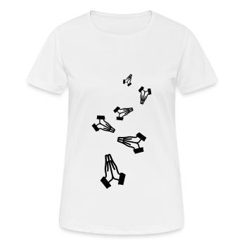 Beten Hände Icon - Frauen T-Shirt atmungsaktiv - Weiß - Vorne - AI Model Female 172 dark (172cm)