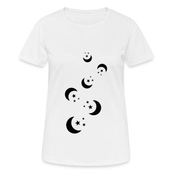 Moon icon icon - Women's Breathable T-Shirt - white - Front - AI Model Female 172 dark (172cm)