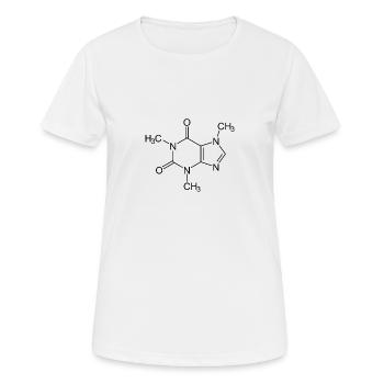 café caféine - T-shirt respirant Femme - blanc - Devant - AI Model Female 172 dark (172cm)