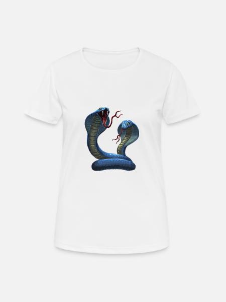 cobra - Frauen T-Shirt atmungsaktiv - Weiß