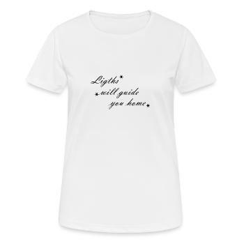 Lumières - T-shirt respirant Femme - blanc - Devant - AI Model Female 172 dark (172cm)