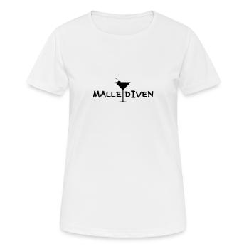 Divas malle - T-shirt respirant Femme - blanc - Devant - AI Model Female 172 dark (172cm)