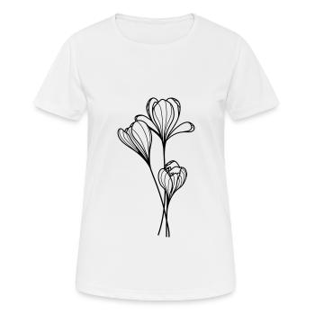 Crocus flower - Women's Breathable T-Shirt - white - Front - AI Model Female 172 dark (172cm)