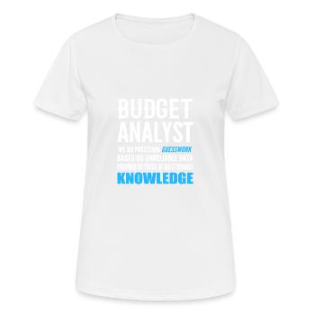 Nous faisons un cadeau de comédien de précision - T-shirt respirant Femme - blanc - Devant - AI Model Female 172 dark (172cm)