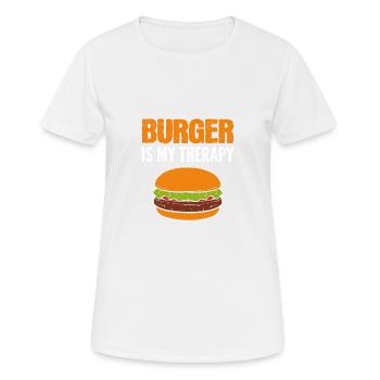 Mon cadeau gastronomique de thérapie - T-shirt respirant Femme - blanc - Devant - AI Model Female 172 dark (172cm)