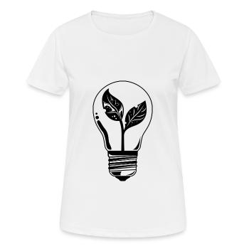 Glühbirne Energie Klimaschutz - Frauen T-Shirt atmungsaktiv - Weiß - Vorne - AI Model Female 172 dark (172cm)