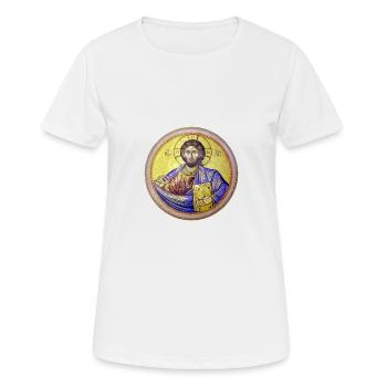 Christian orthodox icon icon - Women's Breathable T-Shirt - white - Front - AI Model Female 172 dark (172cm)