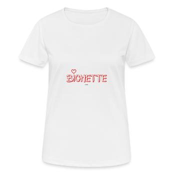 bichette - T-shirt respirant Femme - blanc - Devant - AI Model Female 172 dark (172cm)