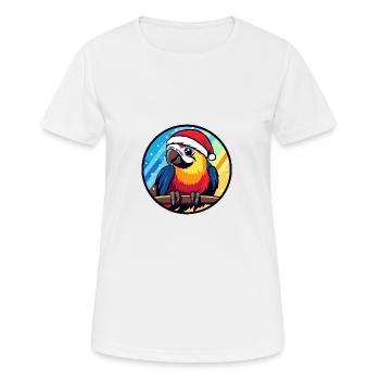 Papagai Weihnachten Christmas - Frauen T-Shirt atmungsaktiv - Weiß - Vorne - AI Model Female 172 dark (172cm)