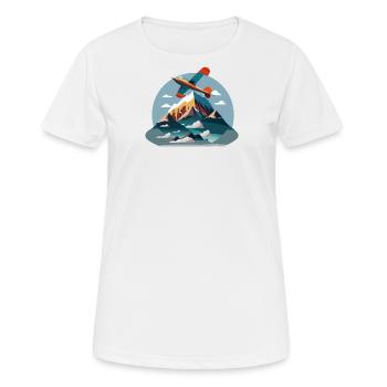 RedTipMountain (en anglais seulement) - T-shirt respirant Femme - blanc - Devant - AI Model Female 172 dark (172cm)