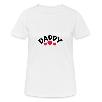 Papa / Papa / Papa / Coeur / j'aime mon père 1c - T-shirt respirant Femme - blanc - Devant - AI Model Female 172 dark (172cm)