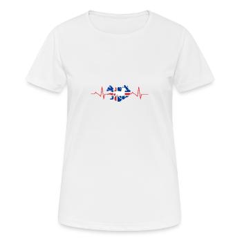 Cheval islandais ECG drapeau islandais cadeau d'équitation - T-shirt respirant Femme - blanc - Devant - AI Model Female 172 dark (172cm)