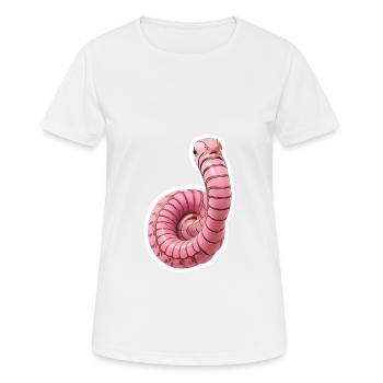 Ver de terre - T-shirt respirant Femme - blanc - Devant - AI Model Female 172 dark (172cm)