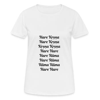 Hare Krishna - Maha Mantra - Frauen T-Shirt atmungsaktiv - Weiß - Vorne - AI Model Female 172 dark (172cm)