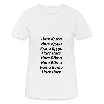 Hare Krishna - Maha Mantra - Frauen T-Shirt atmungsaktiv - Weiß - Vorne - AI Model Female 172 dark (172cm)