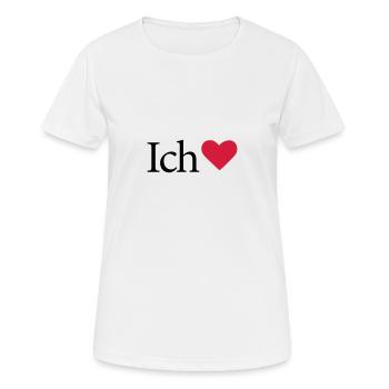 I Love - Frauen T-Shirt atmungsaktiv - Weiß - Vorne - AI Model Female 172 dark (172cm)