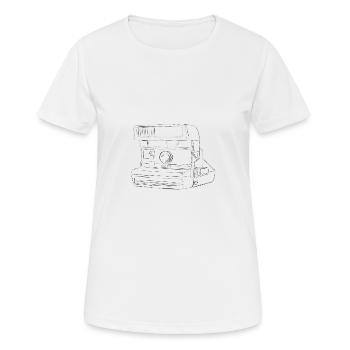 Appareil photo, appareil photo vintage, , vieil appareil photo, vieux - T-shirt respirant Femme - blanc - Devant - AI Model Female 172 dark (172cm)