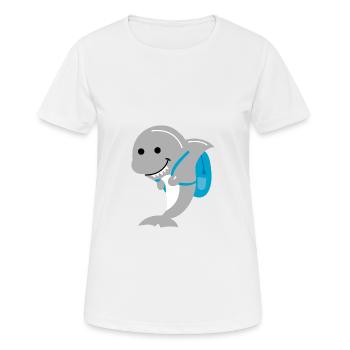 Hai sac à dos école - T-shirt respirant Femme - blanc - Devant - AI Model Female 172 dark (172cm)