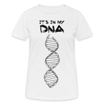 It's In My DNA (Cycling) - Frauen T-Shirt atmungsaktiv - Weiß - Vorne - AI Model Female 172 dark (172cm)