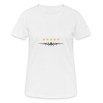 Propeller Aircraft - Women's Breathable T-Shirt - white - Front - AI Model Female 172 dark (172cm)