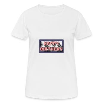 20. 20 ANS. 20e ANNIVERSAIRE. ANNIVERSAIRE 20 ANS. - T-shirt respirant Femme - blanc - Devant - AI Model Female 172 dark (172cm)