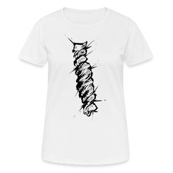 Fussili Nouilles - T-shirt respirant Femme - blanc - Devant - AI Model Female 172 dark (172cm)