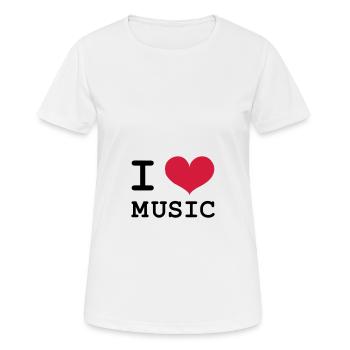 I love music - Women's Breathable T-Shirt - white - Front - AI Model Female 172 dark (172cm)
