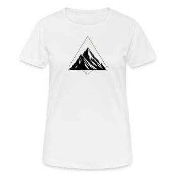 Montagne et alpinisme, escalade et ascension - T-shirt respirant Femme - blanc - Devant - AI Model Female 172 dark (172cm)