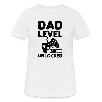 Niveau papa déverrouillé - Papa - T-shirt respirant Femme - blanc - Devant - AI Model Female 172 dark (172cm)
