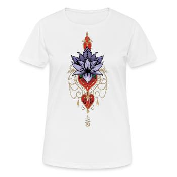 Indigo lotus chakras unalome - T-shirt respirant Femme - blanc - Devant - AI Model Female 172 dark (172cm)