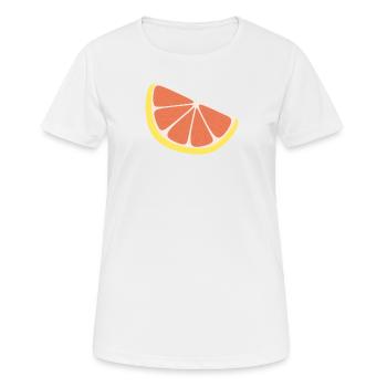 Tranche de pamplemousse - T-shirt respirant Femme - blanc - Devant - AI Model Female 172 dark (172cm)