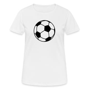 football / ball 1c - T-shirt respirant Femme - blanc - Devant - AI Model Female 172 dark (172cm)