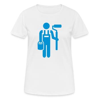 Maler - Frauen T-Shirt atmungsaktiv - Weiß - Vorne - AI Model Female 172 dark (172cm)