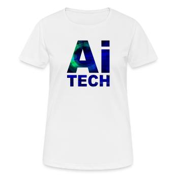 AI TECH - Women's Breathable T-Shirt - white - Front - AI Model Female 172 dark (172cm)