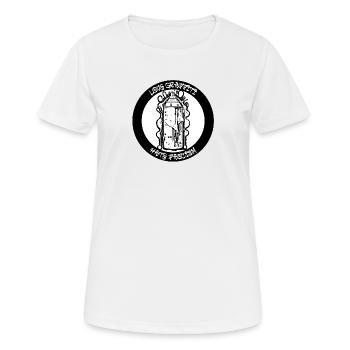 AMOUR GRAFFITI HAINE FASCISME - T-shirt respirant Femme - blanc - Devant - AI Model Female 172 dark (172cm)