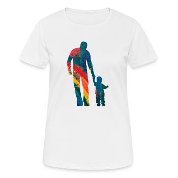 Father and daughter - Women's Breathable T-Shirt - white - Front - AI Model Female 172 dark (172cm)