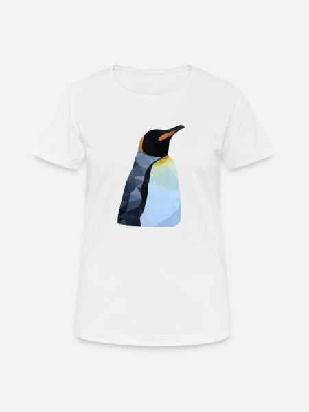 Polygon Pinguin - Frauen T-Shirt atmungsaktiv - Weiß
