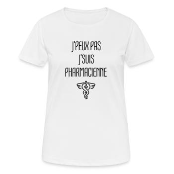 Pharmacien Pharmacie Pharmacienne Doctor - T-shirt respirant Femme - blanc - Devant - AI Model Female 172 dark (172cm)