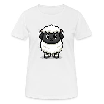 Agneau doux - T-shirt respirant Femme - blanc - Devant - AI Model Female 172 dark (172cm)