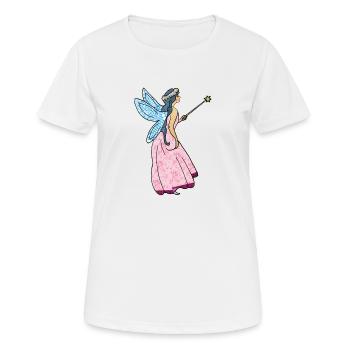 Fee mit Zauberstab - Frauen T-Shirt atmungsaktiv - Weiß - Vorne - AI Model Female 172 dark (172cm)