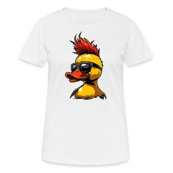 Gummientenpunk - Frauen T-Shirt atmungsaktiv - Weiß - Vorne - AI Model Female 172 dark (172cm)